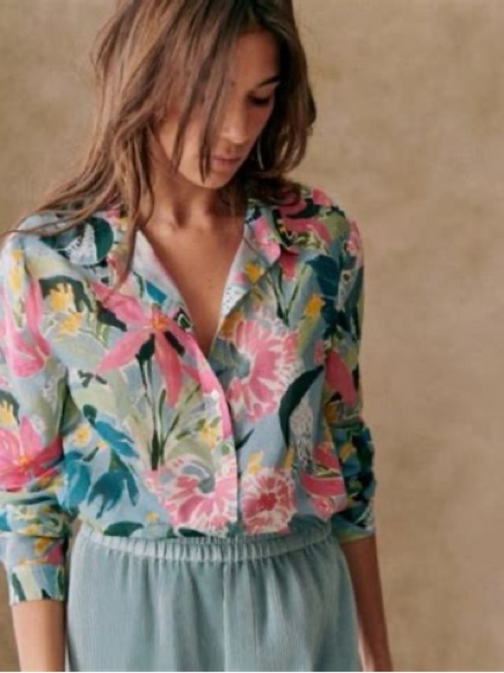 Sezane Pierro Salvadore Print Shirt
